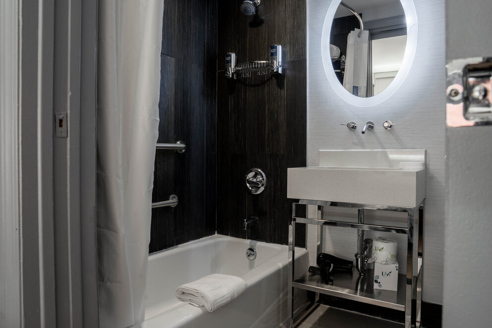 bathroom in SH  hotel room